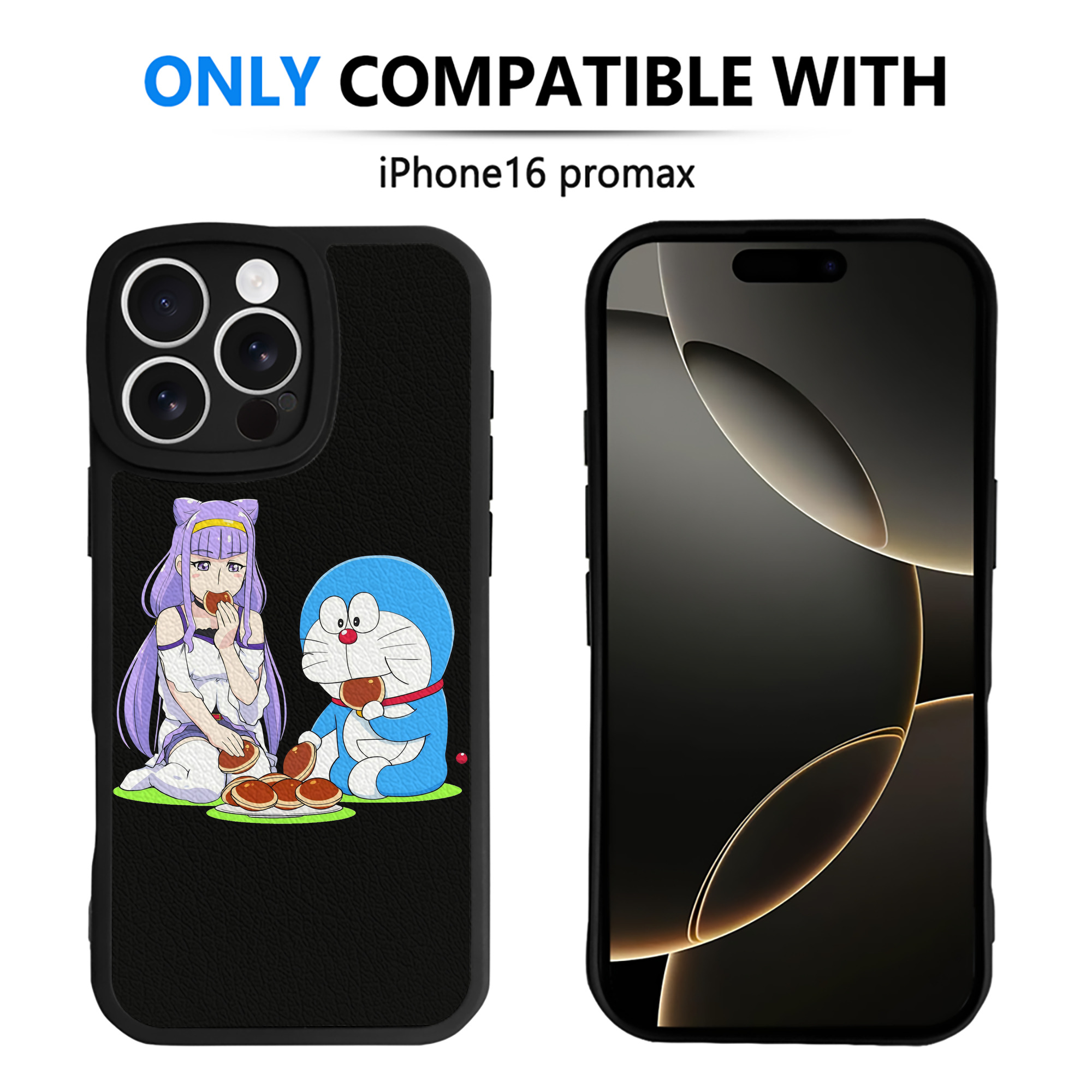 （画像用） ドラえもん Doraemon 【iPhone 16シリーズ対応】シリコンスマホケース（レザー調） 材質：シリコン